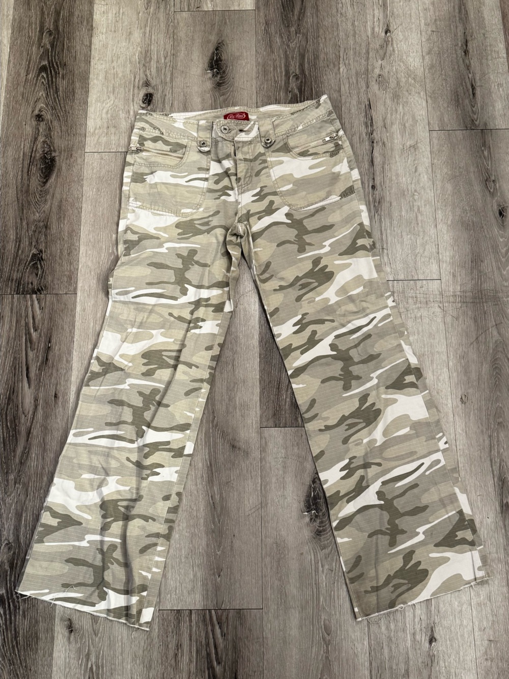 Low rise Camo Wide-Leg pants